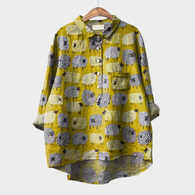 Violetta – sun-kissed floral oversized blouse