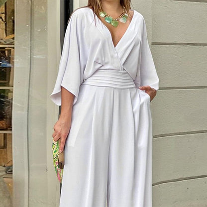 Samara – fluid elegance with a deep v and flowing leg