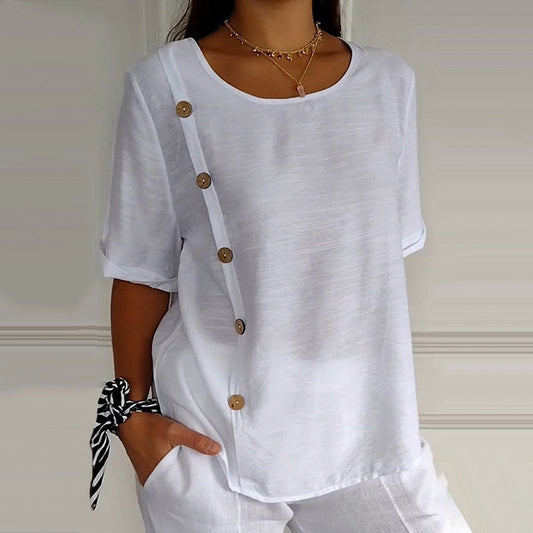 Noella – soft charm buttoned top