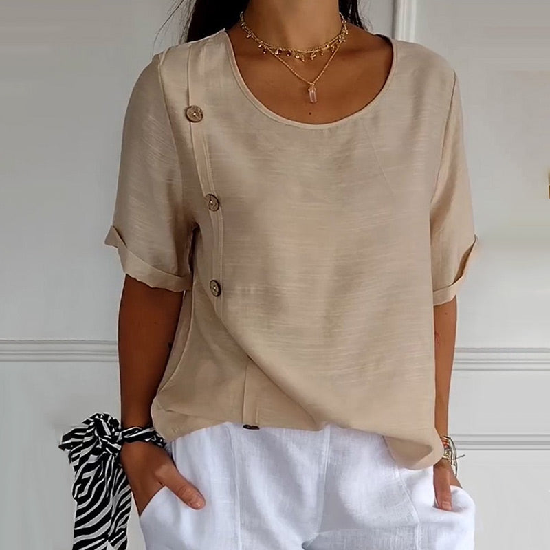 Noella – soft charm buttoned top