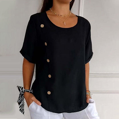 Noella – soft charm buttoned top