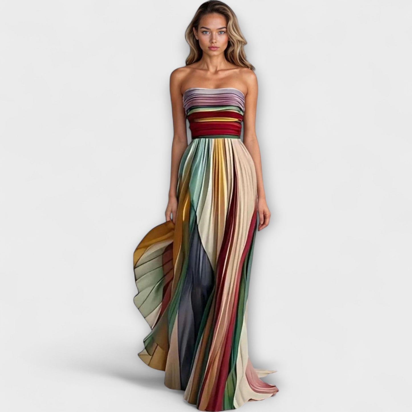 Elina – moonlight drape maxi dress
