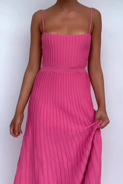 Marina – sunset hues flowing maxi dress