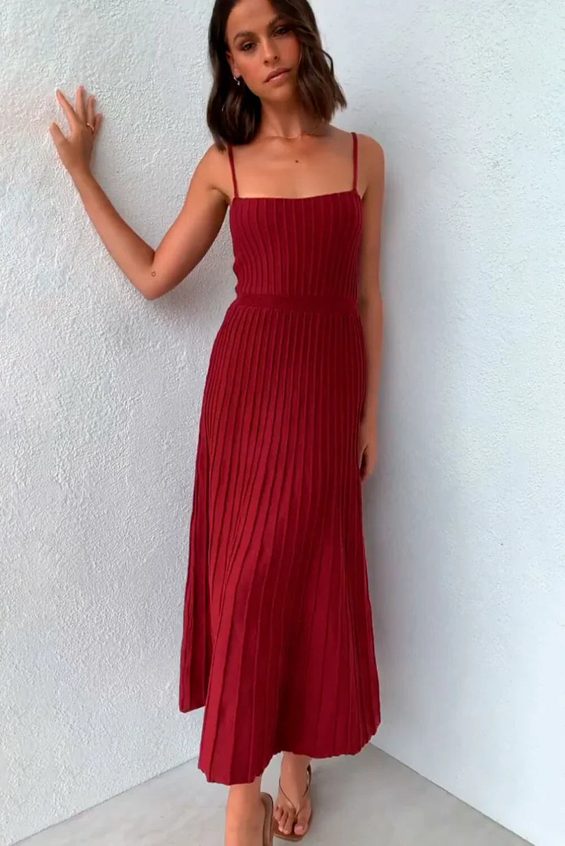 Marina – sunset hues flowing maxi dress