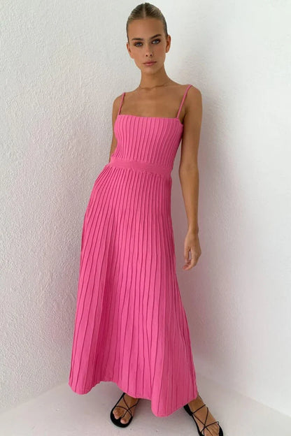 Marina – sunset hues flowing maxi dress
