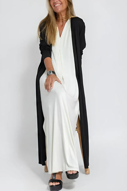 ELISE - LONG DRESS WITH CARDIGAN