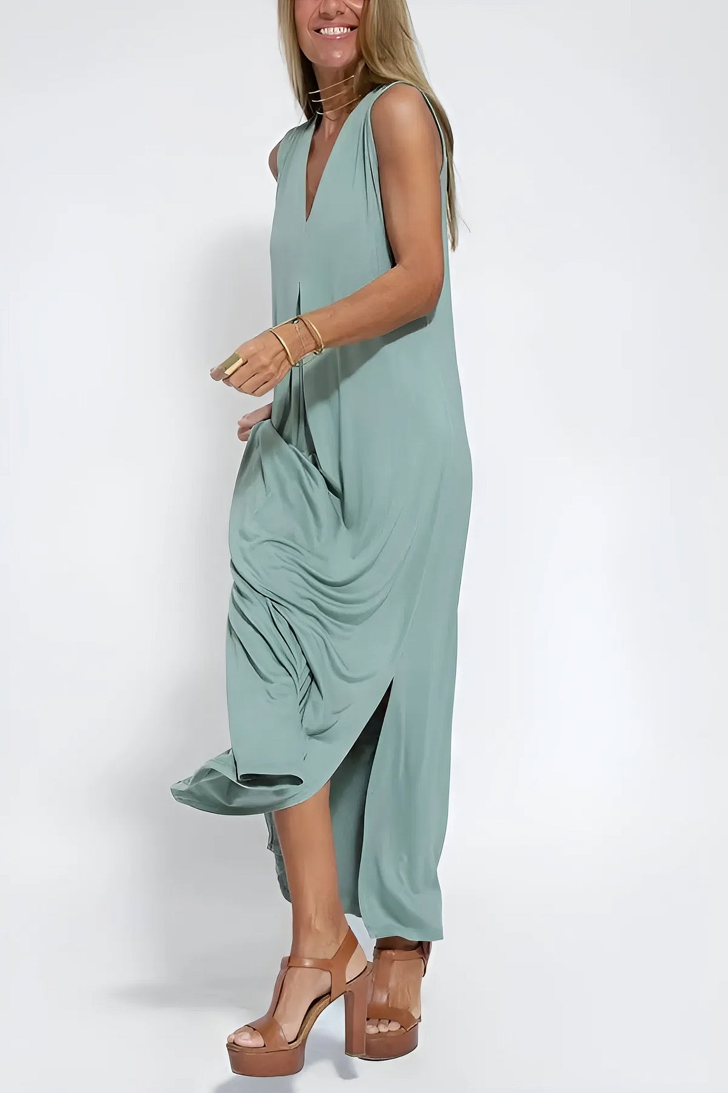 ELISE - LONG DRESS WITH CARDIGAN