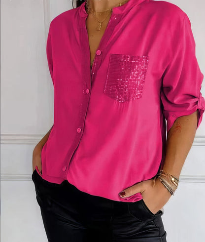 LUCIE - TOP WITH SEQUINS