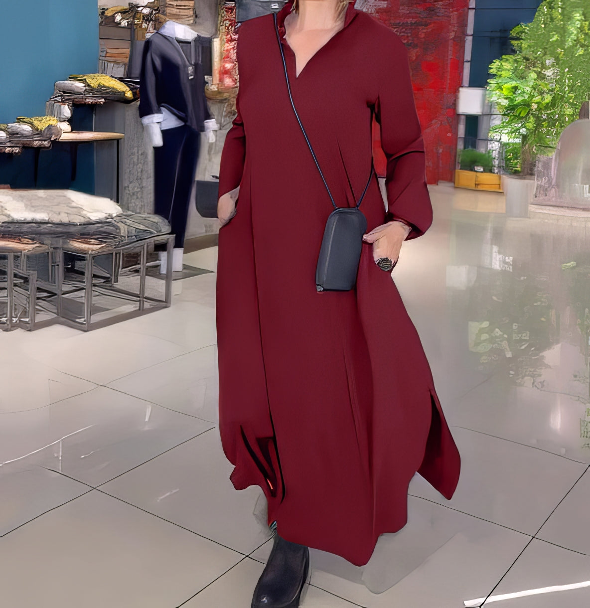 CLAUDIA – ELEGANT STRETCH MAXI DRESS