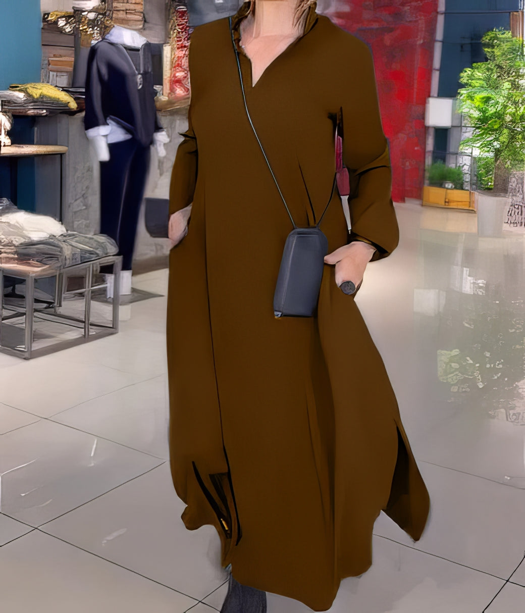 CLAUDIA – ELEGANT STRETCH MAXI DRESS